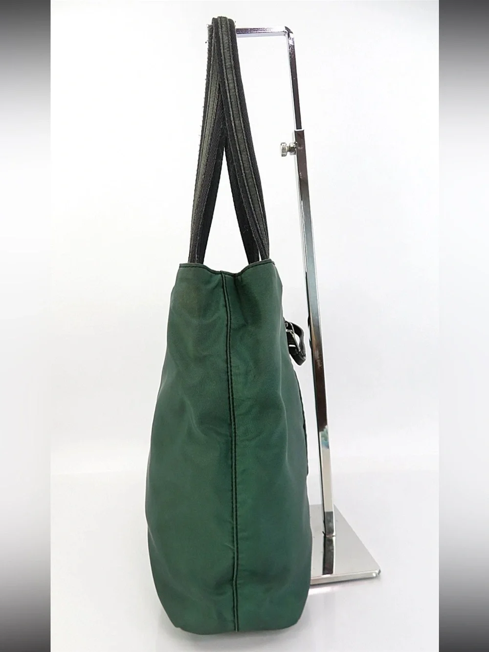 Prada Dark Green Nylon Shoulder Tote